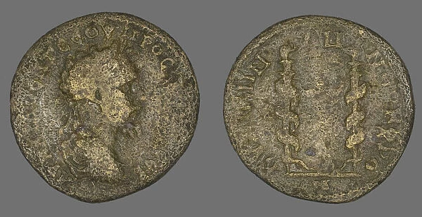 Coin Portraying Emperor Septimius Severus, 193-211. Creator: Unknown