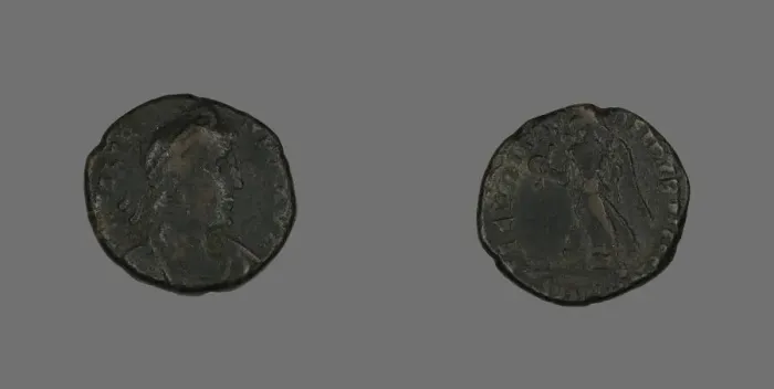 Framed Print : Coin Portraying Emperor Valens, 364-378. Creator: Unknown Framed Print : Coin Portraying Emperor Valens, 364-378. Creator: Unknown
