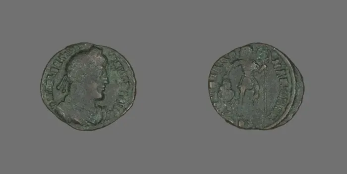 Framed Print : Coin Portraying Emperor Valentinian I, 364-375. Creator: Unknown Framed Print : Coin Portraying Emperor Valentinian I, 364-375. Creator: Unknown