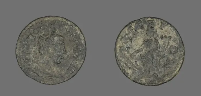Framed Print : Coin Portraying Emperor Valerian I ?, 253-260. Creator: Unknown Framed Print : Coin Portraying Emperor Valerian I ?, 253-260. Creator: Unknown