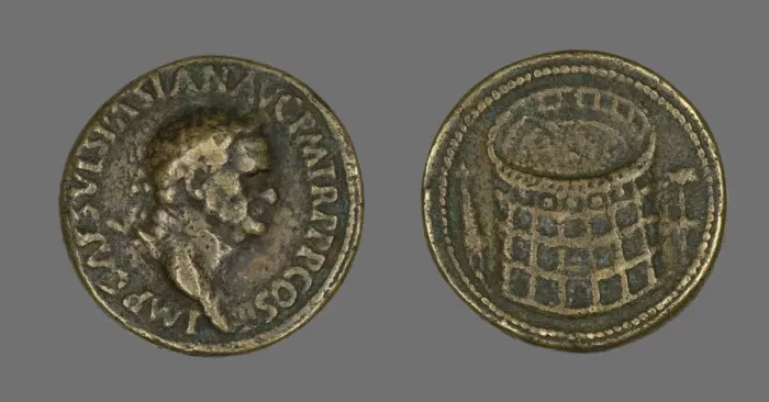 Framed Print : Coin Portraying Emperor Vespasian, 70. Creator: Unknown Framed Print : Coin Portraying Emperor Vespasian, 70. Creator: Unknown