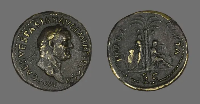 Framed Print : Coin Portraying Emperor Vespasian, 71. Creator: Unknown Framed Print : Coin Portraying Emperor Vespasian, 71. Creator: Unknown