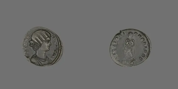 Framed Print : Coin Portraying Empress Fausta, 324-325. Creator: Unknown Framed Print : Coin Portraying Empress Fausta, 324-325. Creator: Unknown