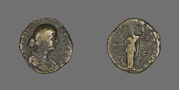 Coin Portraying Empress Faustina the Younger, 161-176. Creator: Unknown