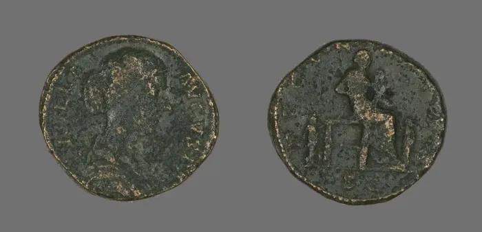 Framed Print : Coin Portraying Empress Lucilla, 164-169. Creator: Unknown Framed Print : Coin Portraying Empress Lucilla, 164-169. Creator: Unknown