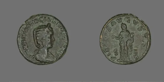 Framed Print : Coin Portraying Empress Otacilla Severa, 244-248. Creator: Unknown Framed Print : Coin Portraying Empress Otacilla Severa, 244-248. Creator: Unknown