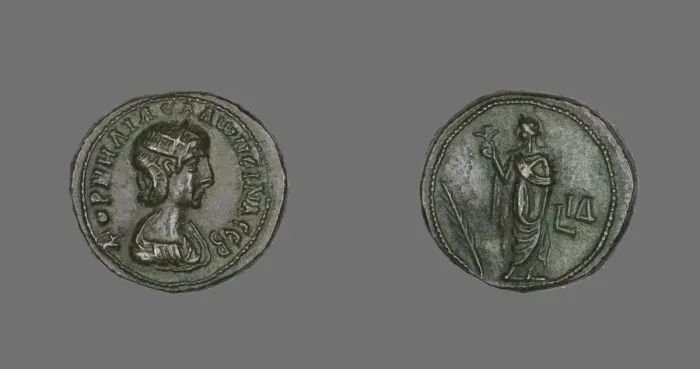Framed Print : Coin Portraying Empress Salonina, 266-267. Creator: Unknown Framed Print : Coin Portraying Empress Salonina, 266-267. Creator: Unknown