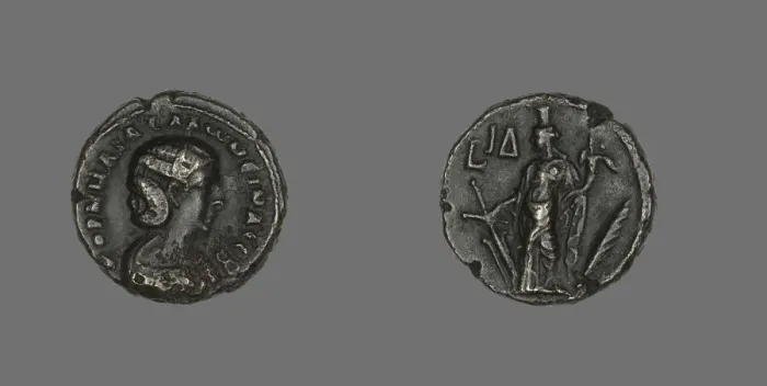 Framed Print : Coin Portraying Empress Salonina, 253-268. Creator: Unknown Framed Print : Coin Portraying Empress Salonina, 253-268. Creator: Unknown