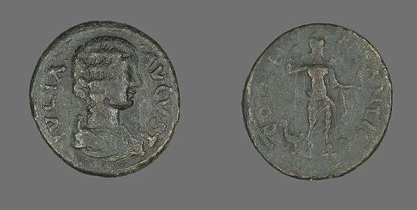 Coin Portraying Julia Domna, 193-217. Creator: Unknown