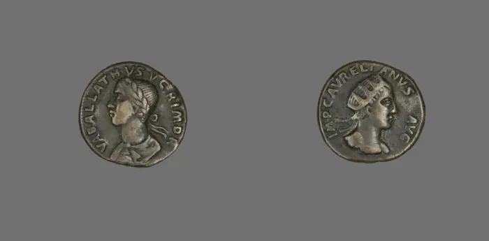 Framed Print : Coin Portraying King Vabalathus, 270-275. Creator: Unknown Framed Print : Coin Portraying King Vabalathus, 270-275. Creator: Unknown