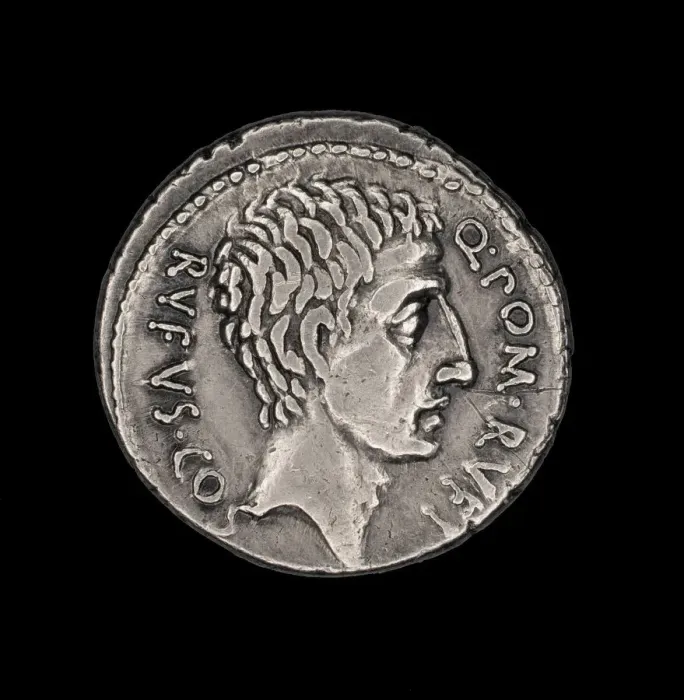 Framed Print : Coin Portraying Q. Pompeius Rufus, 54 BCE. Creator: Unknown Framed Print : Coin Portraying Q. Pompeius Rufus, 54 BCE. Creator: Unknown