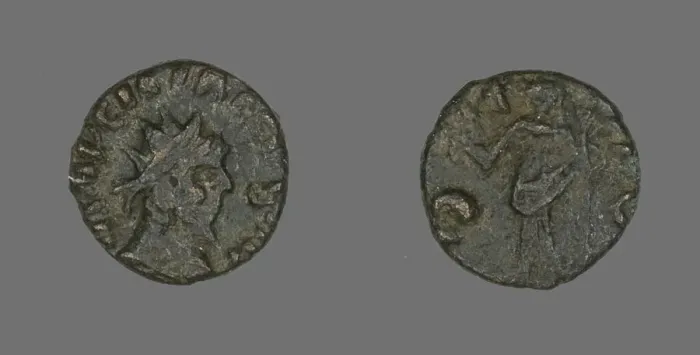 Framed Print : Coin Portraying the Radiate Bust of an Emperor, 3rd century. Creator: Unknown Framed Print : Coin Portraying the Radiate Bust of an Emperor, 3rd century. Creator: Unknown