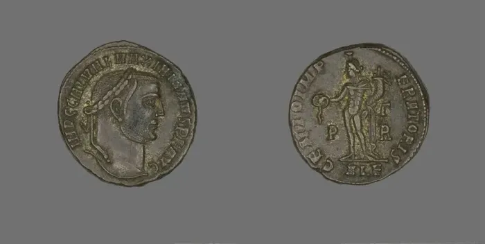 Framed Print : As (Coin) Potraying Emperor Galerius, 308-310. Creator: Unknown Framed Print : As (Coin) Potraying Emperor Galerius, 308-310. Creator: Unknown