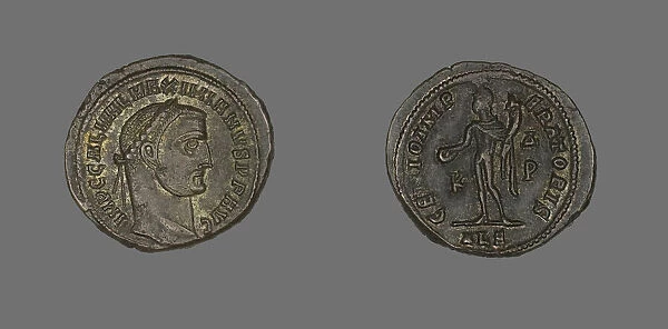 As (Coin) Potraying Emperor Galerius, 309-311. Creator: Unknown