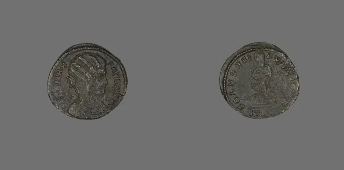 Framed Print : Coin Showing Portraying Empress Fausta, 307-326. Creator: Unknown Framed Print : Coin Showing Portraying Empress Fausta, 307-326. Creator: Unknown
