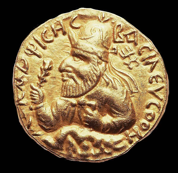 Coin of Vima Kadphises, ca 100-128. Creator: Numismatic, Ancient Coins