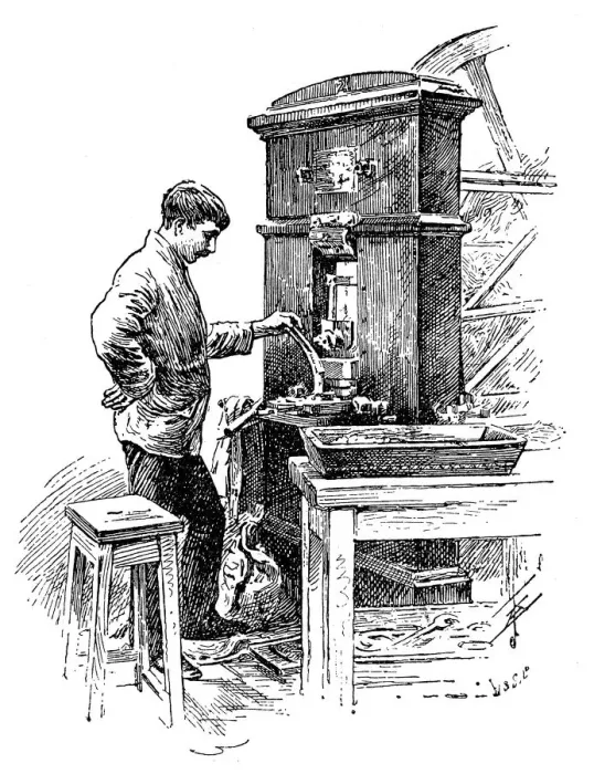 Framed Print : Coining press at the Royal Mint, London, 1891 Framed Print : Coining press at the Royal Mint, London, 1891