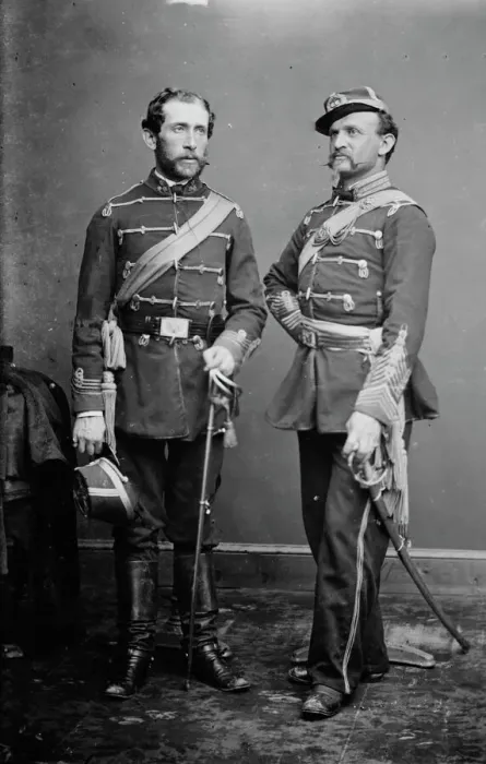 Framed Print : Col. F. G. (left) D Utassy & Brother, between 1855 and 1865. Creator: Unknown Framed Print : Col. F. G. (left) D Utassy & Brother, between 1855 and 1865. Creator: Unknown