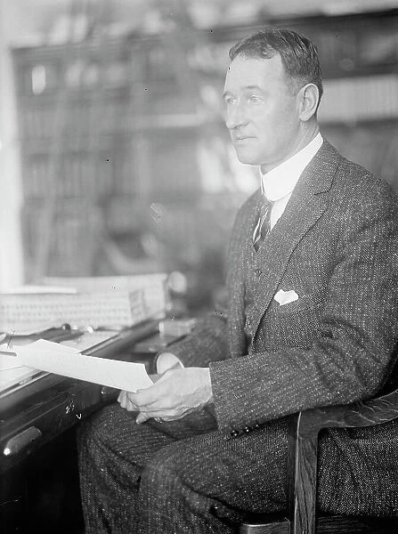 Col. Samuel Reber, U.S.A. Signal Corps. at Desk, 1914. Creator: Harris & Ewing. Col. Samuel Reber, U.S.A. Signal Corps. at Desk, 1914. Creator: Harris & Ewing