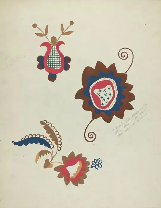 Framed Print : Colcha, 1935 / 1942. Creator: Majel G. Claflin Framed Print : Colcha, 1935 / 1942. Creator: Majel G. Claflin