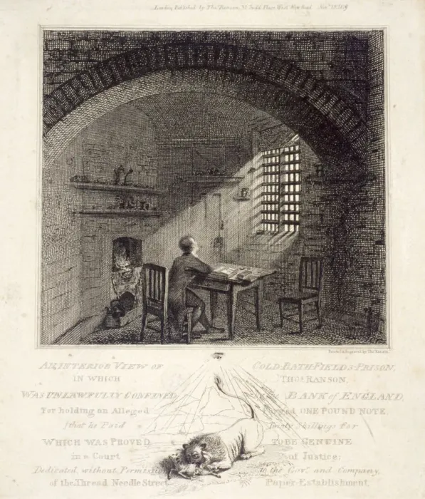 Framed Print : Cold Bath Fields, Finsbury, London, 1819. Artist: Thomas Ranson