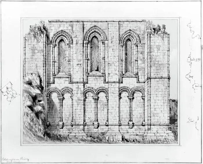 Framed Print : Coldingham Priory, Berwick, 1848-1852. Creator: Robert William Billings Framed Print : Coldingham Priory, Berwick, 1848-1852. Creator: Robert William Billings