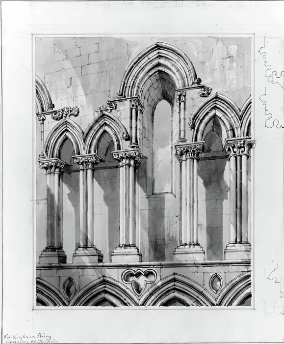 Framed Print : Coldingham Priory - East End, 1848-1852. Creator: Robert William Billings Framed Print : Coldingham Priory - East End, 1848-1852. Creator: Robert William Billings