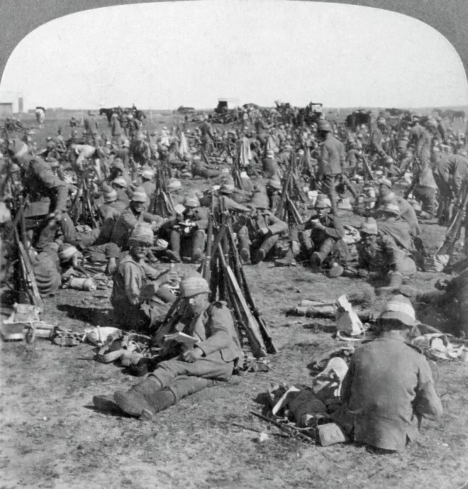Framed Print : The Coldstream Company on the great Transvaal campaign, South Africa, Boer War, 1900. Artist: Underwood & Underwood Framed Print : The Coldstream Company on the great Transvaal campaign, South Africa, Boer War, 1900. Artist: Underwood & Underwood