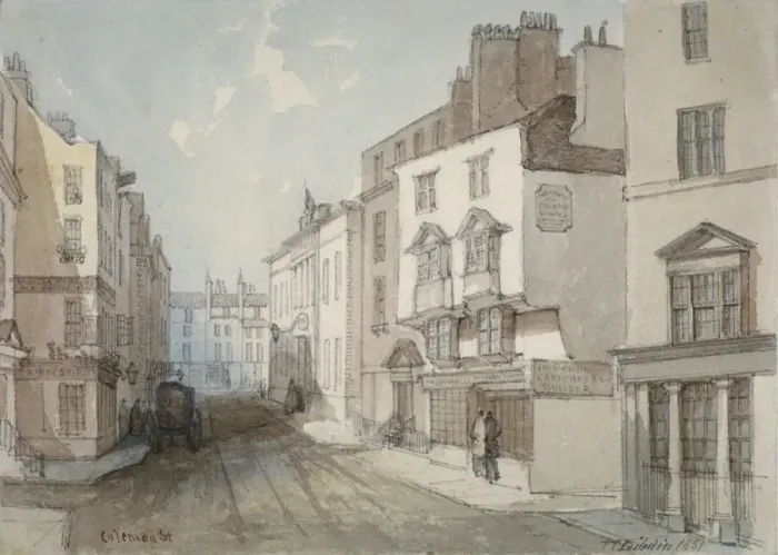 Framed Print : Coleman Street, City of London, 1851. Artist Framed Print : Coleman Street, City of London, 1851. Artist