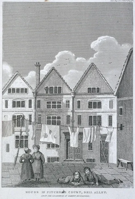 Framed Print : Coleman Street, London, 1823 Framed Print : Coleman Street, London, 1823