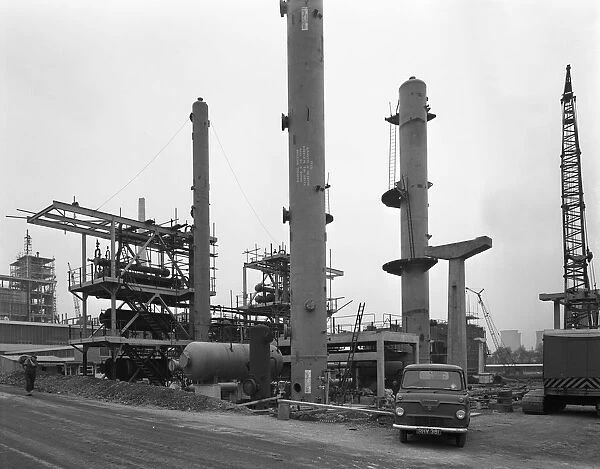 Coleshill Gas Works under construction, Warwickshire, 1962. Artist: Michael Walters