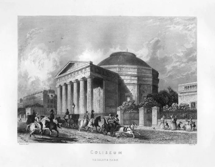 Framed Print : Coliseum, Regents Park, London, 19th century. Artist: Cox Framed Print : Coliseum, Regents Park, London, 19th century. Artist: Cox