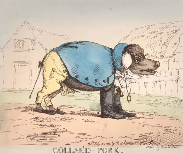 Framed Print : Collar d Pork, July 25, 1800. July 25, 1800. Creator: Thomas Rowlandson Framed Print : Collar d Pork, July 25, 1800. July 25, 1800. Creator: Thomas Rowlandson