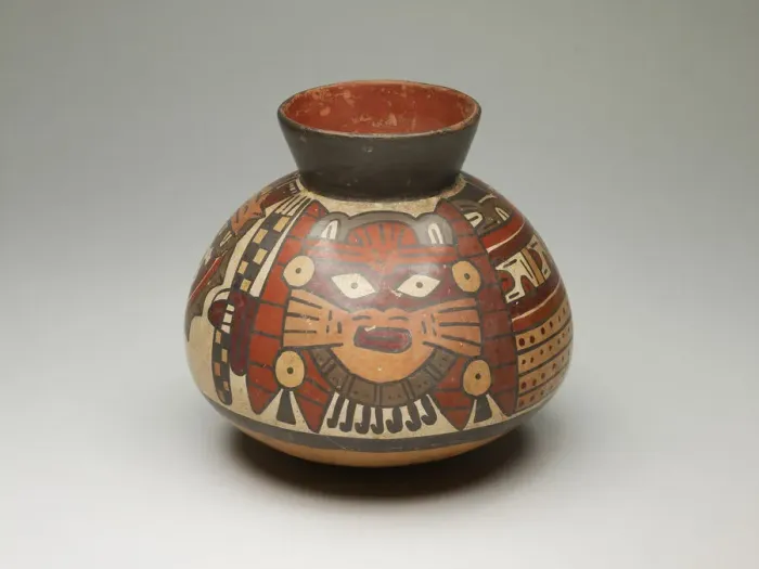 Framed Print : Collared Jar Depicting Costumed Ritual Performer Holding Checkerboard Staff, 180 B. C. / A. D Framed Print : Collared Jar Depicting Costumed Ritual Performer Holding Checkerboard Staff, 180 B. C. / A. D