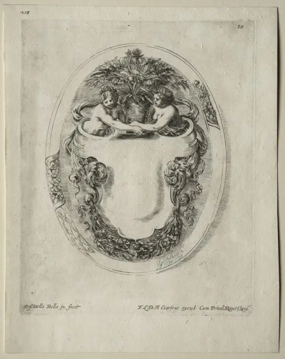 Framed Print : Collection of Various Caprices and New Designs of Cartouches and Ornaments: No 10 Framed Print : Collection of Various Caprices and New Designs of Cartouches and Ornaments: No 10