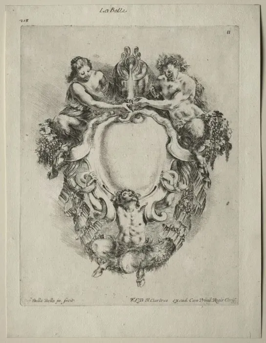 Framed Print : Collection of Various Caprices and New Designs of Cartouches and Ornaments: No 11 Framed Print : Collection of Various Caprices and New Designs of Cartouches and Ornaments: No 11