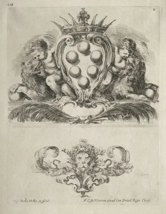 Framed Print : Collection of Various Caprices and New Designs of Cartouches and Ornaments: No. 6 Framed Print : Collection of Various Caprices and New Designs of Cartouches and Ornaments: No. 6