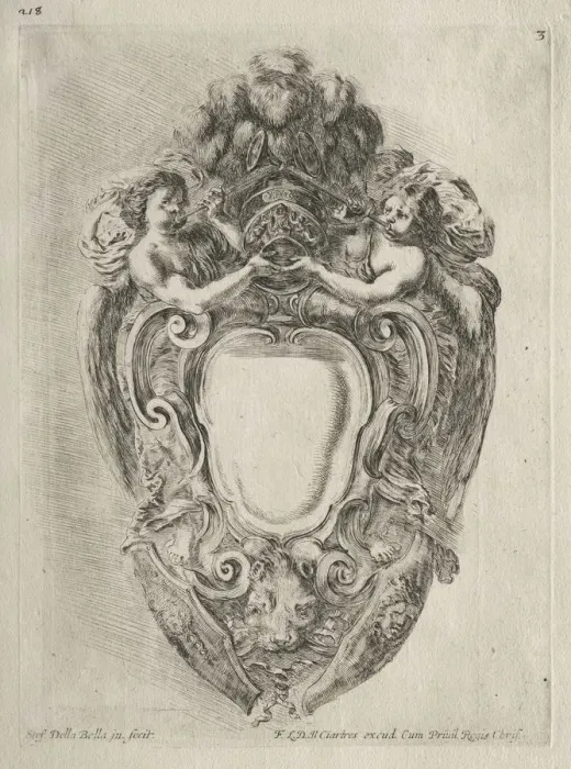 Framed Print : Collection of Various Caprices and New Designs of Cartouches and Ornaments: No. 3 Framed Print : Collection of Various Caprices and New Designs of Cartouches and Ornaments: No. 3