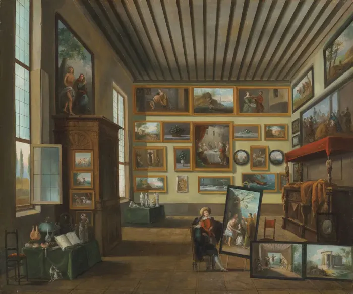 Framed Print : A collectors cabinet. Creator: Bison, Giuseppe Bernardino (1762-1844) Framed Print : A collectors cabinet. Creator: Bison, Giuseppe Bernardino (1762-1844)