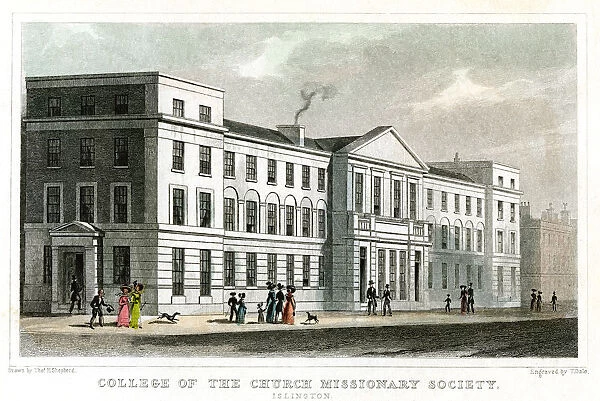 College of the Church Missionary Society, Islington, London, 1827. Artist: Thomas Dale