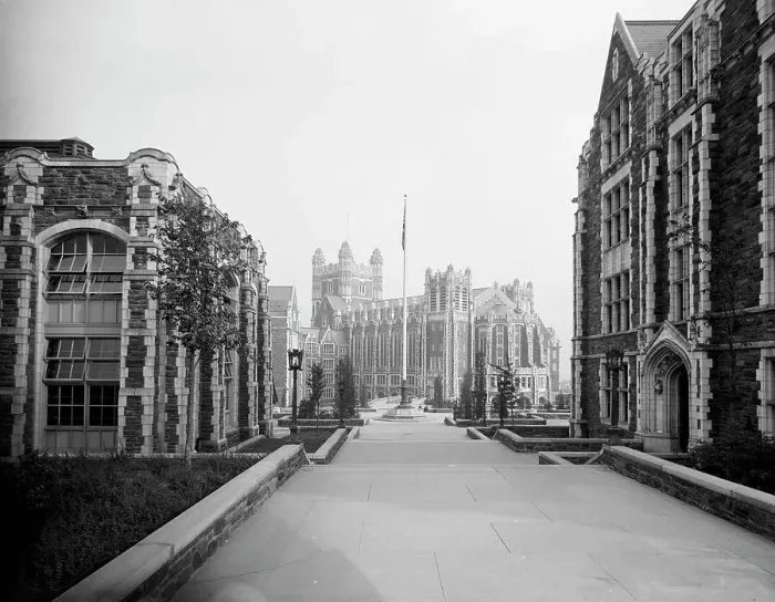 Framed Print : College of the City of New York, west entrance, c.between 1910 and 1920. Creator: Unknown Framed Print : College of the City of New York, west entrance, c.between 1910 and 1920. Creator: Unknown