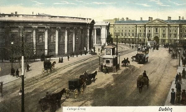 College Green - Dublin, late 19th-early 20th century. Creator: Unknown