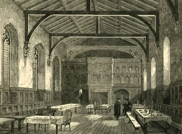 Framed Print : The College Hall, (1881). Creator: Unknown Framed Print : The College Hall, (1881). Creator: Unknown