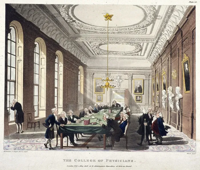 Framed Print : College of Physicians, London, 1808. Artist: Augustus Charles Pugin Framed Print : College of Physicians, London, 1808. Artist: Augustus Charles Pugin