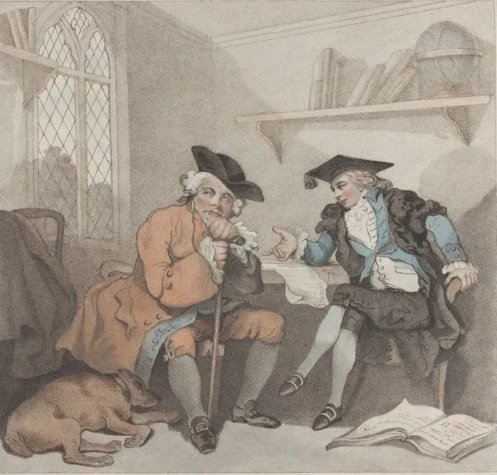 Framed Print : A College Scene, or a Fruitless Attempt on the Purse of Old Square-toes, August 1, 1787 Framed Print : A College Scene, or a Fruitless Attempt on the Purse of Old Square-toes, August 1, 1787