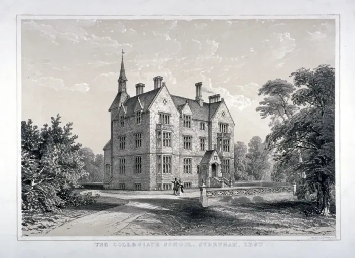Framed Print : The Collegiate School at Sydenham, Lewisham, London, c1855 Framed Print : The Collegiate School at Sydenham, Lewisham, London, c1855