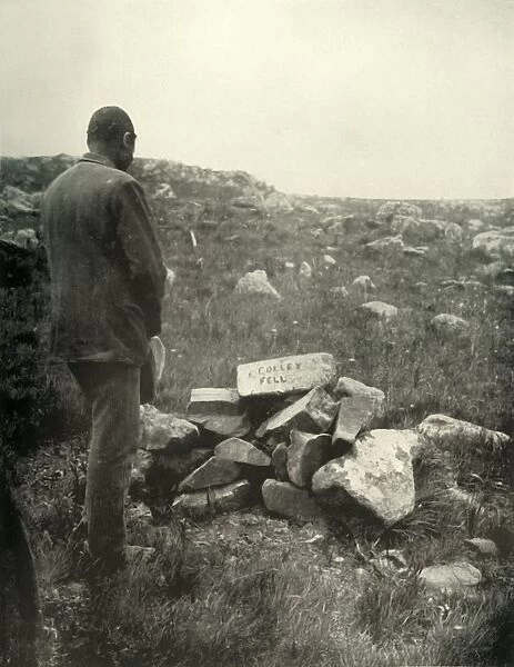Where Colley Fell. Rough Cairn of Stones on Majuba Hill, 1900. Creator: George Washington Wilson
