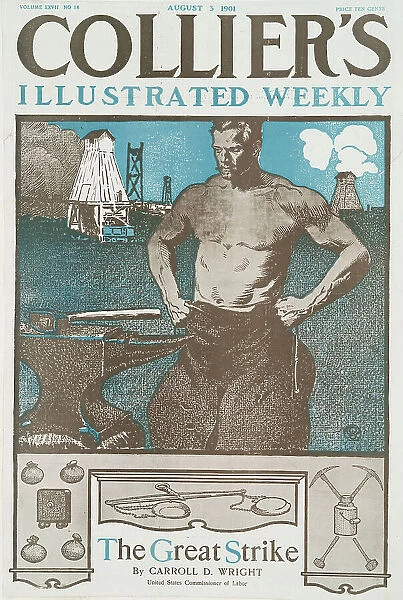 Collier's Illustrated Weekly, The Great Strike By Carrol D. Wright, United States... c1901. Creator: Edward Penfield
