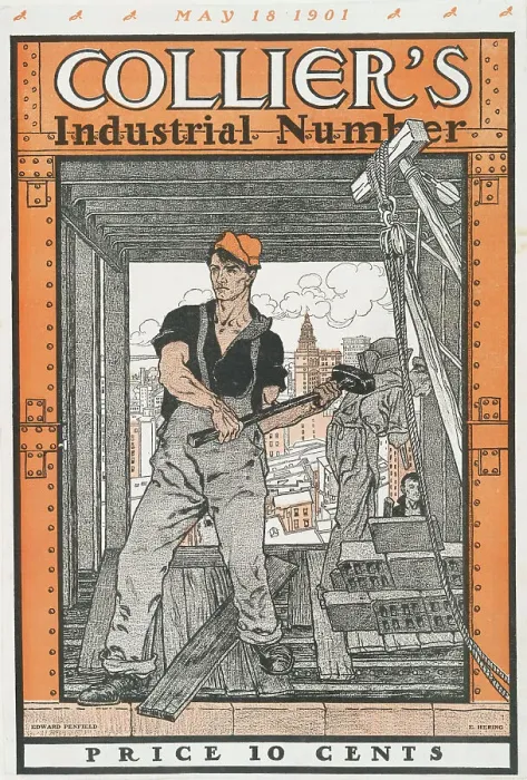Framed Print : Collier's, Industrial Number, May 18, 1901, Price 10 Cents, c1901. Creator: Edward Penfield Framed Print : Collier's, Industrial Number, May 18, 1901, Price 10 Cents, c1901. Creator: Edward Penfield