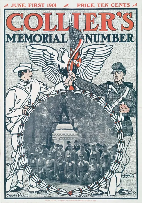 Framed Print : Collier's, Memorial Number, June First 1901, Price Ten Cents, c1890 - 1907. Creator: Edward Penfield Framed Print : Collier's, Memorial Number, June First 1901, Price Ten Cents, c1890 - 1907. Creator: Edward Penfield